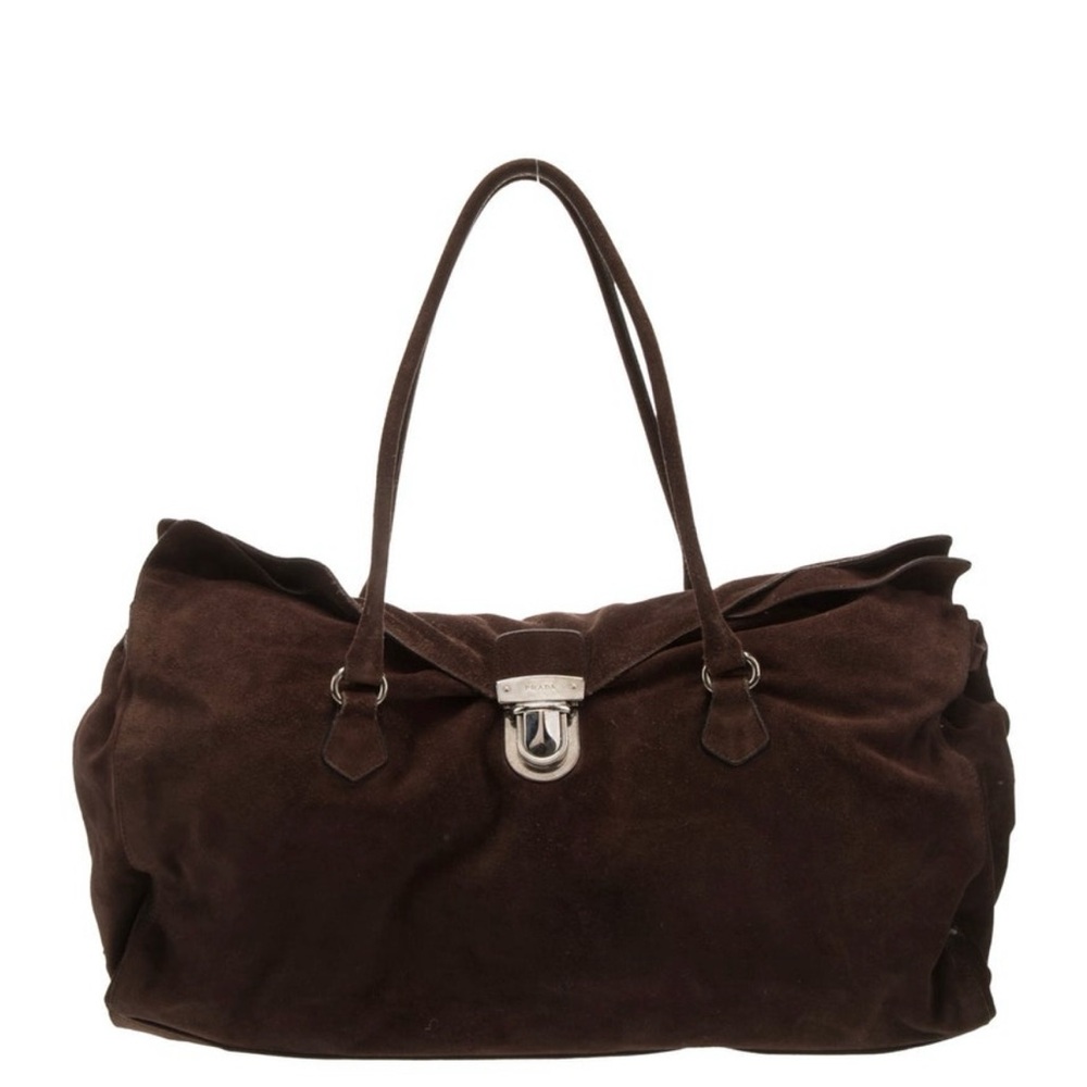 Prada brown suede bag AUTHENTIC